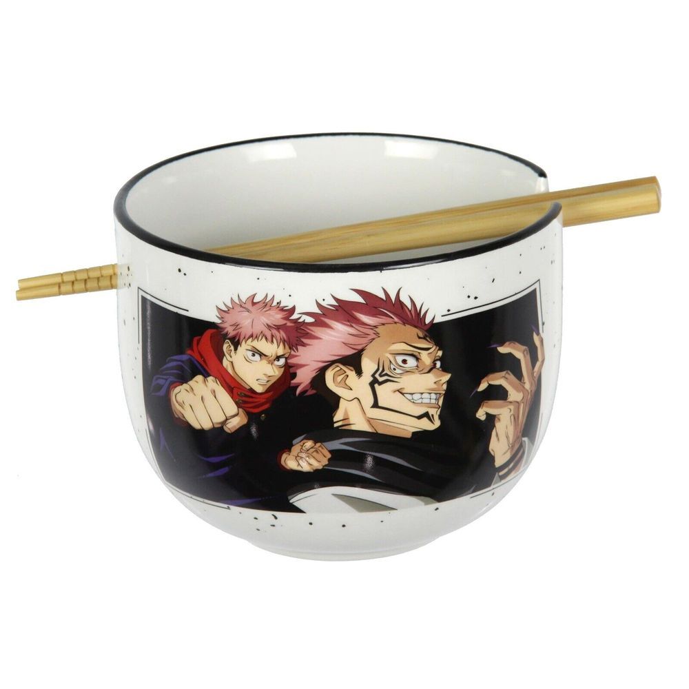 Funky Jujutsu Kaisen Ramen Bowl With‎ Chopsticks 14oz New